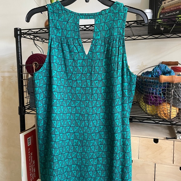 Natural Reflections Dresses & Skirts - Natural Reflections Teal & Navy Asymmetrical Dress